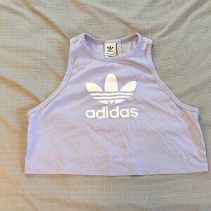 Adidas Originals Pastel Purple Tree Foil Crop Tank Top